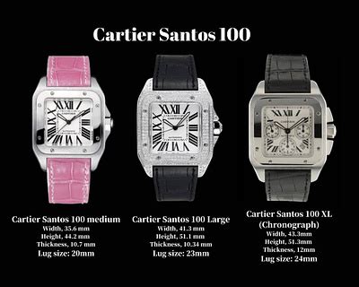 cartier santos buying guide|cartier santos size chart.